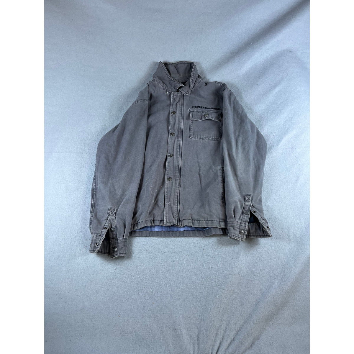 Harley Davidson Canvas Motorcycle Jacket - L