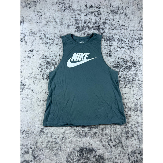Y2k Blue Nike Spellout Tank Top - M