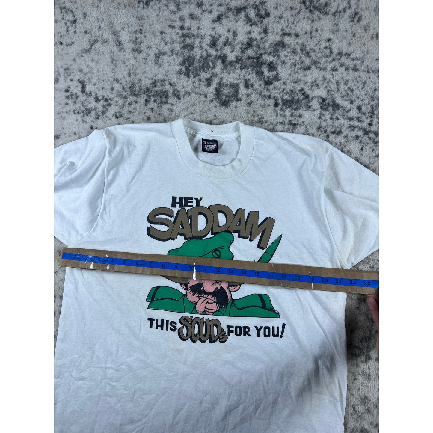 Vintage Saddam Hussein This Scuds For You T Shirt - XL