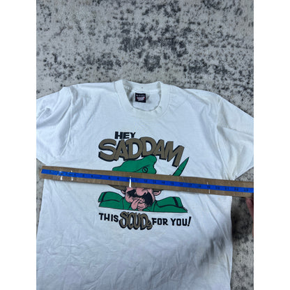 Vintage Saddam Hussein This Scuds For You T Shirt - XL