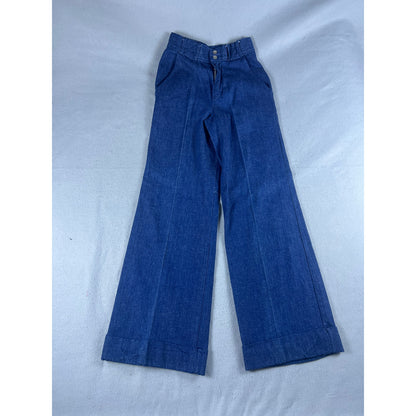 Vintage 70s Wide Leg Denim Jeans - 24x29