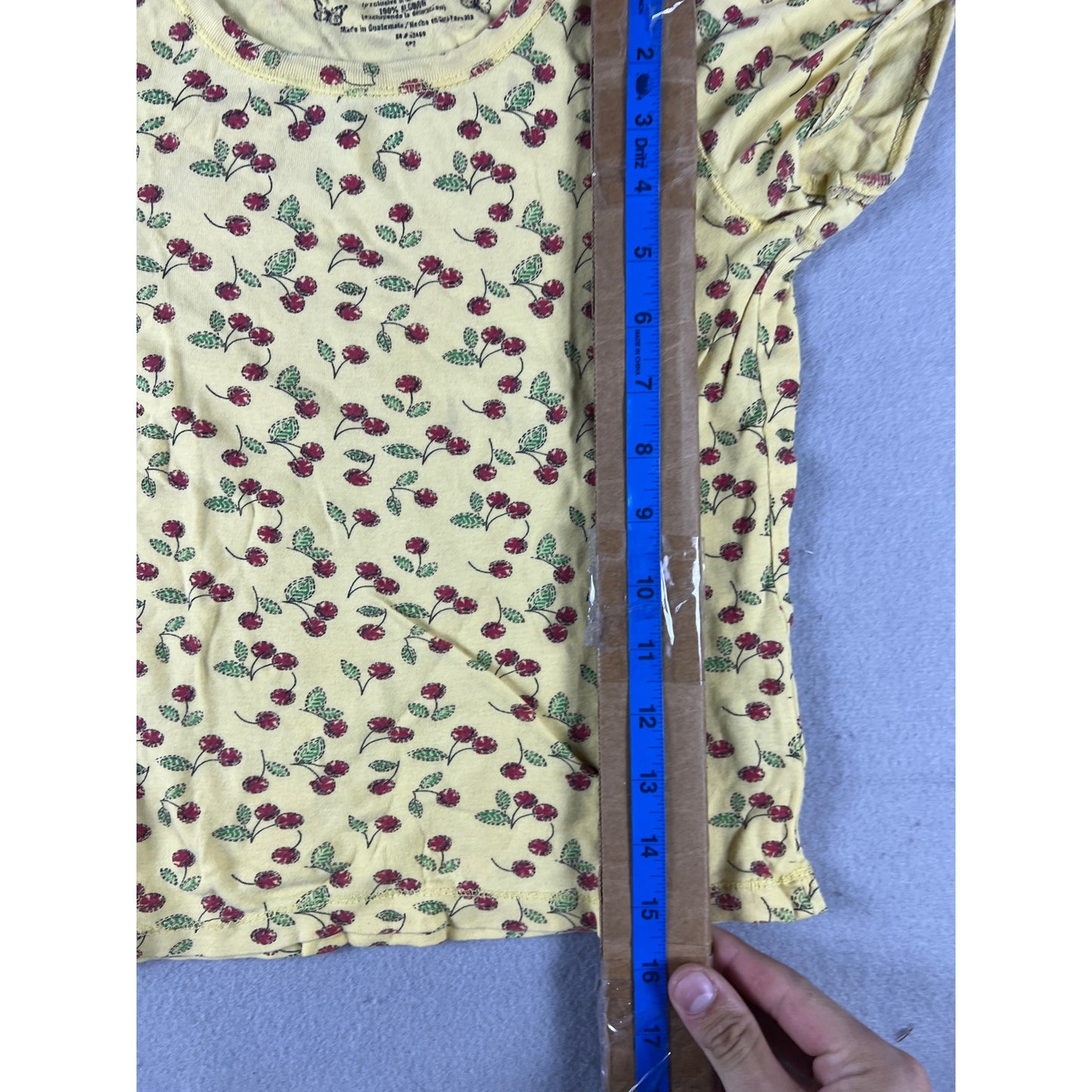Faded Glory Cherry Print T-Shirt Girls - 7/8