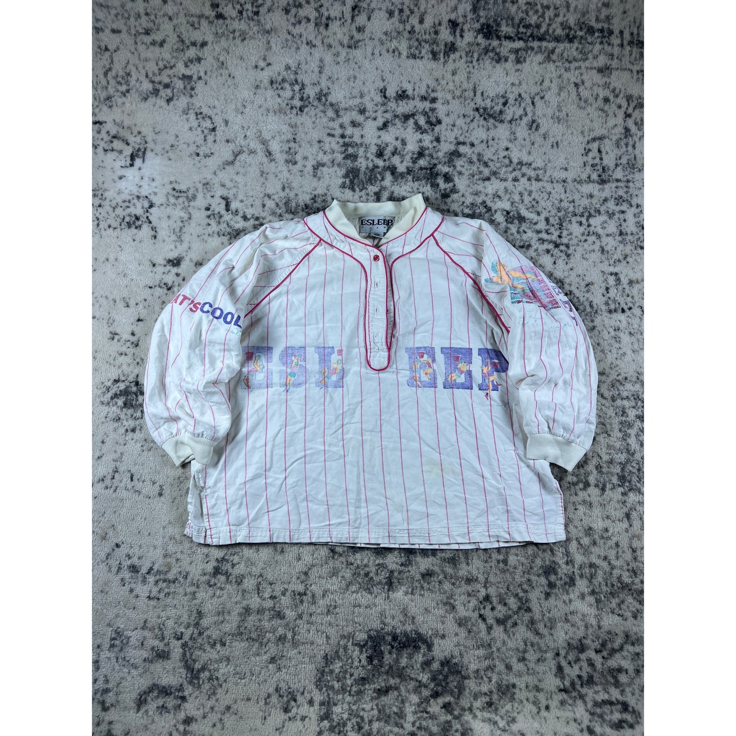 Vintage ESLEEP Baseball Sleep Shirt - L