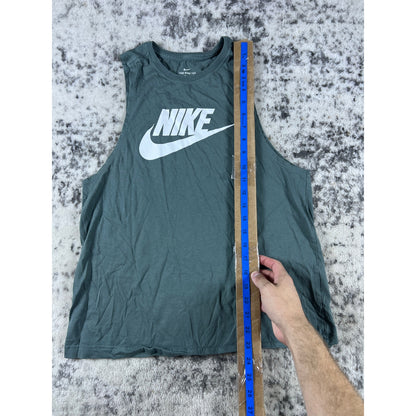 Y2k Blue Nike Spellout Tank Top - M
