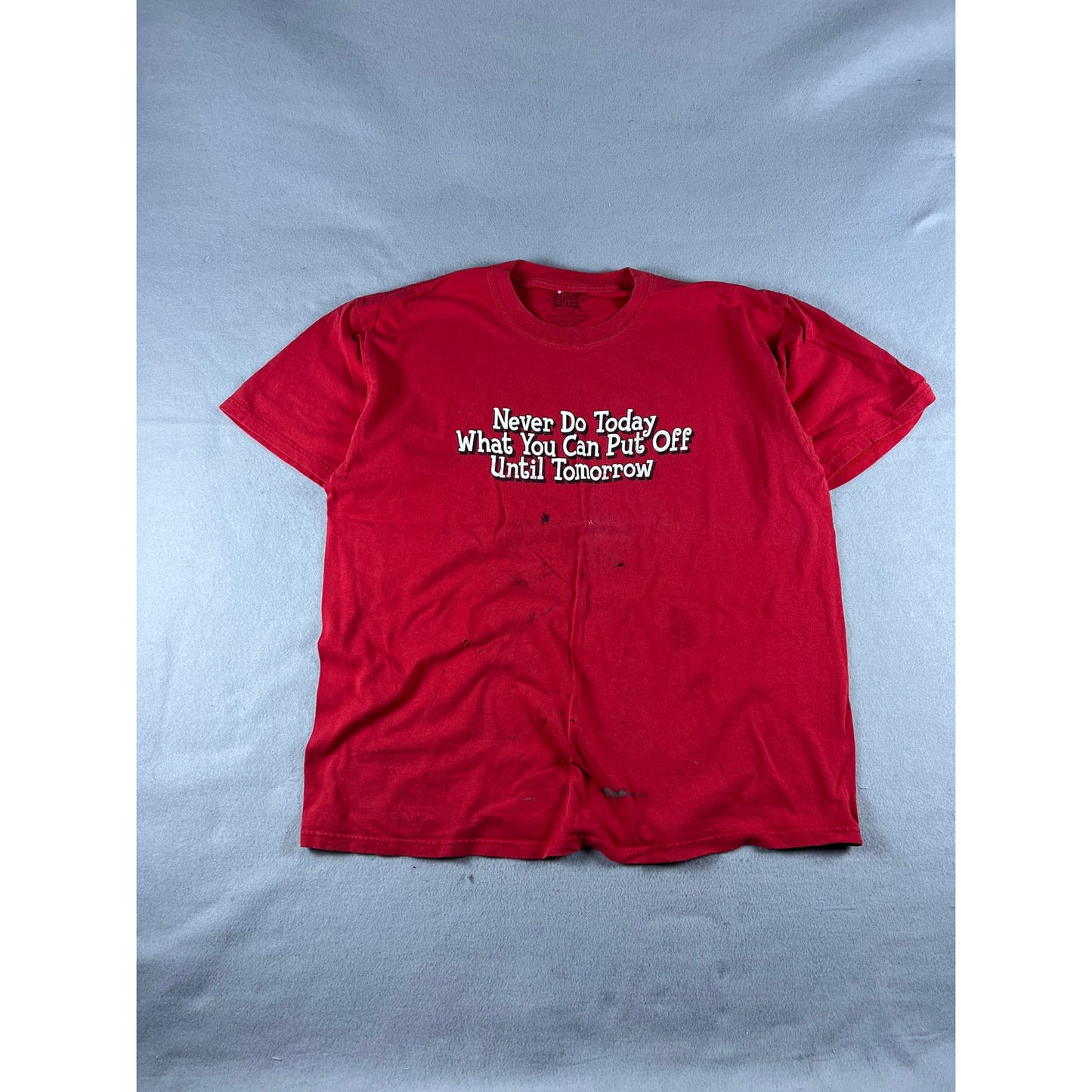 Vintage Y2K Funny Humor Slogan Shirt - XL