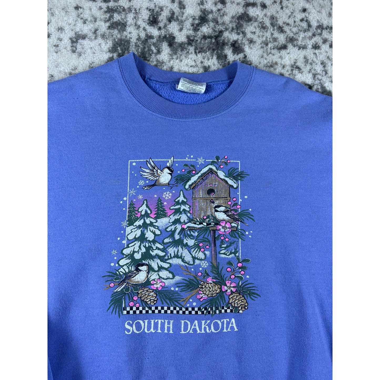Vintage South Dakota Winter Bird Crewneck - M