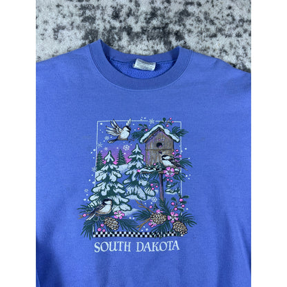 Vintage South Dakota Winter Bird Crewneck - M