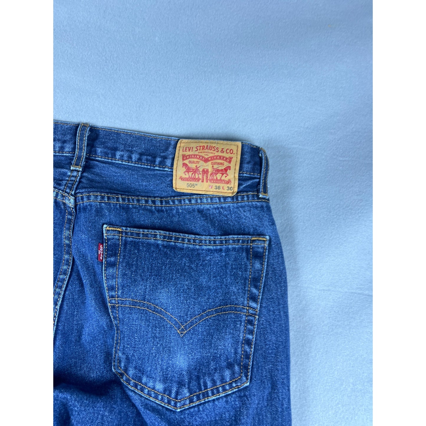 Levi 505 Dark Blue Denim Jeans - 36