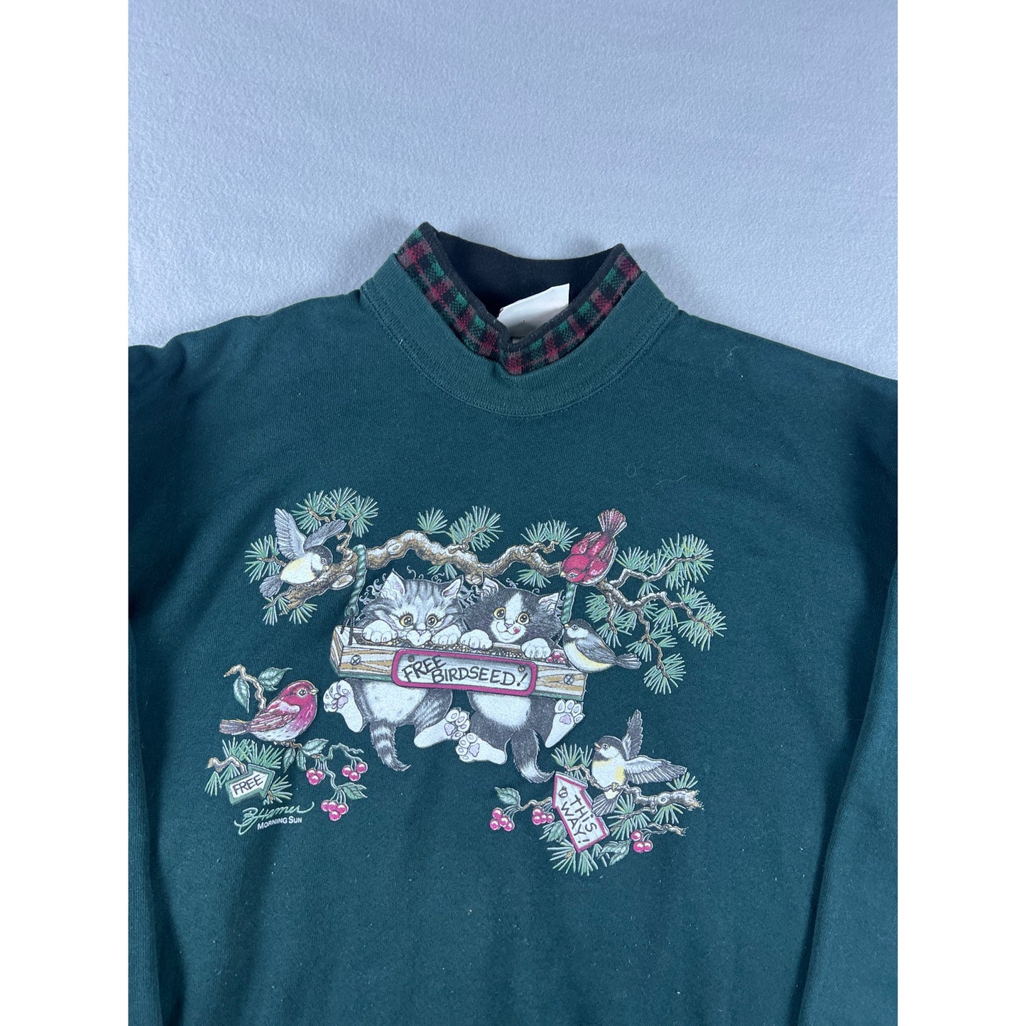 Vintage Cats Birdseed Sweatshirt Womens - L
