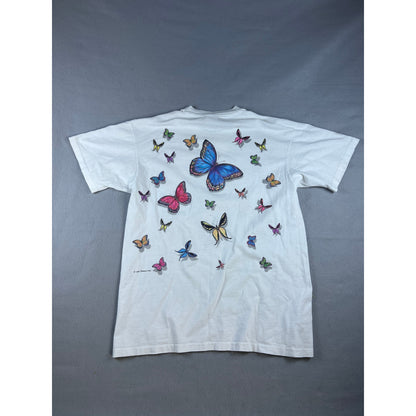 Vintage 1996 Human-i-Tees Butterfly T-Shirt - L