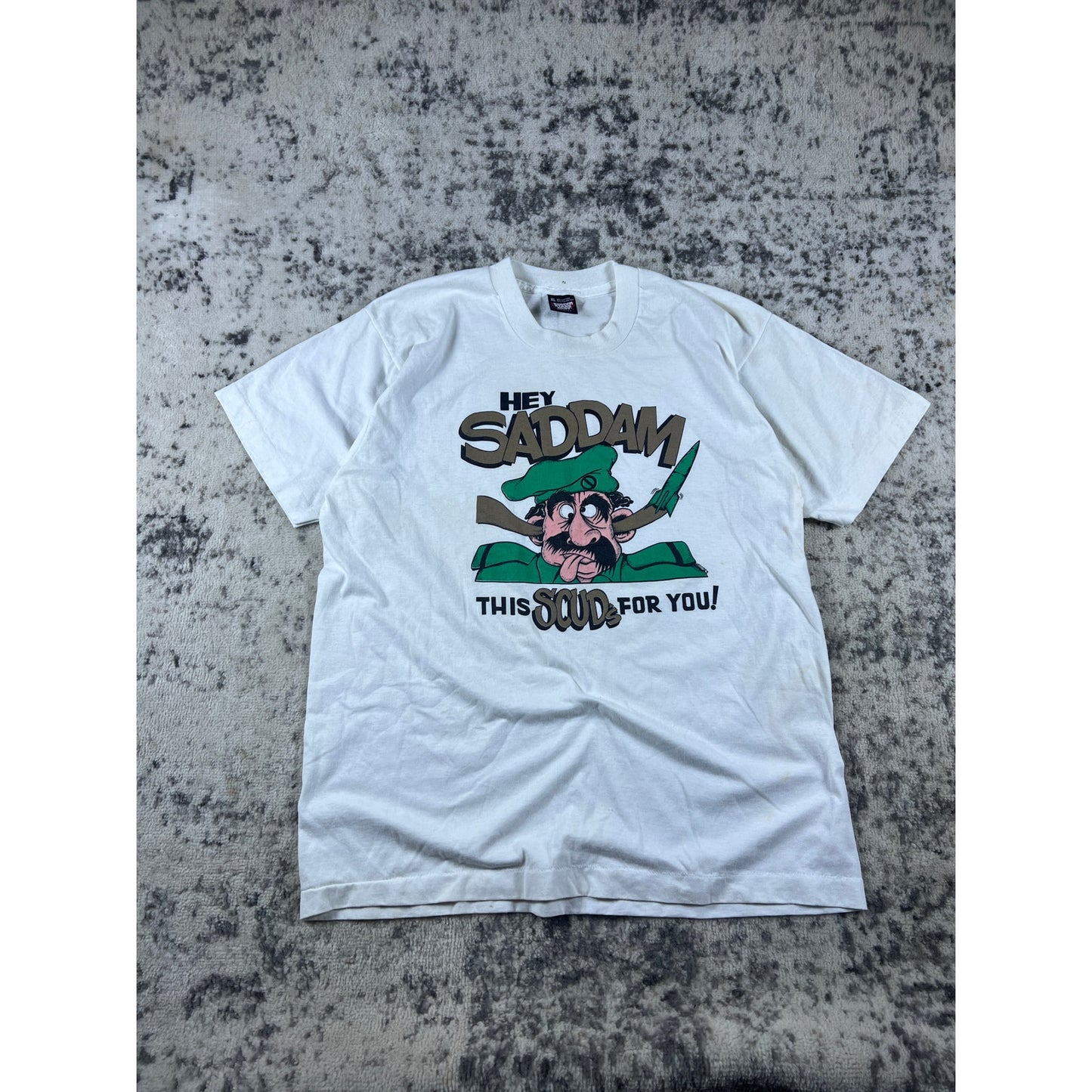 Vintage Saddam Hussein This Scuds For You T Shirt - XL