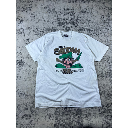 Vintage Saddam Hussein This Scuds For You T Shirt - XL
