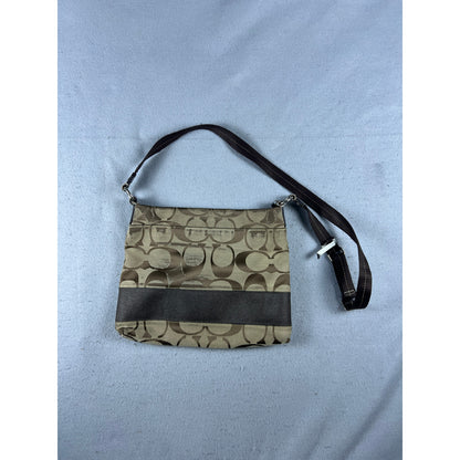 Coach Signature Jacquard Canvas Crossbody Shoulder Bag