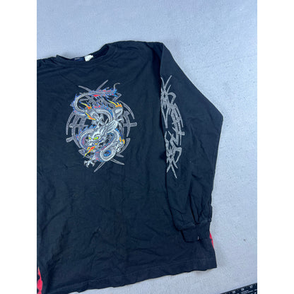 Bailey's Point Dragon Flame Skate Shirt Boy - XL