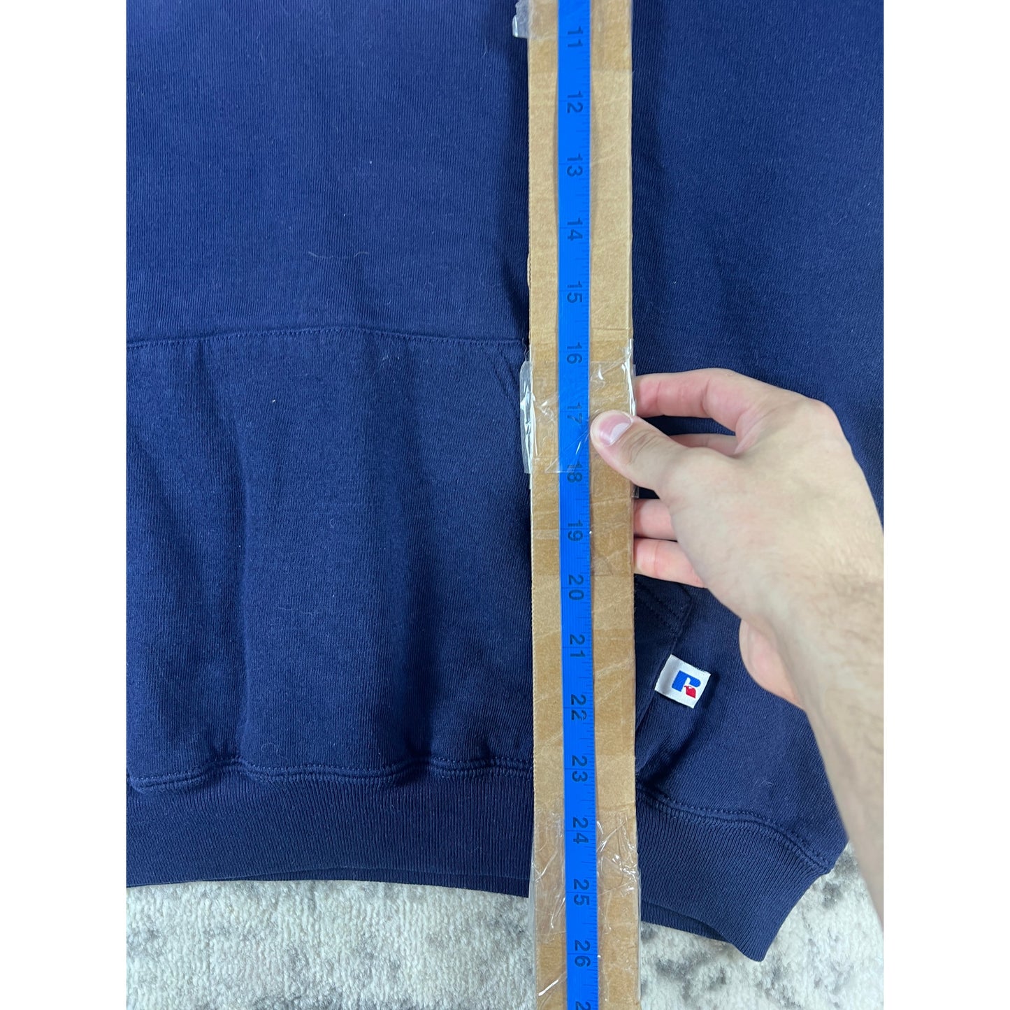 Vintage Russell Spellout Hoodie - XL