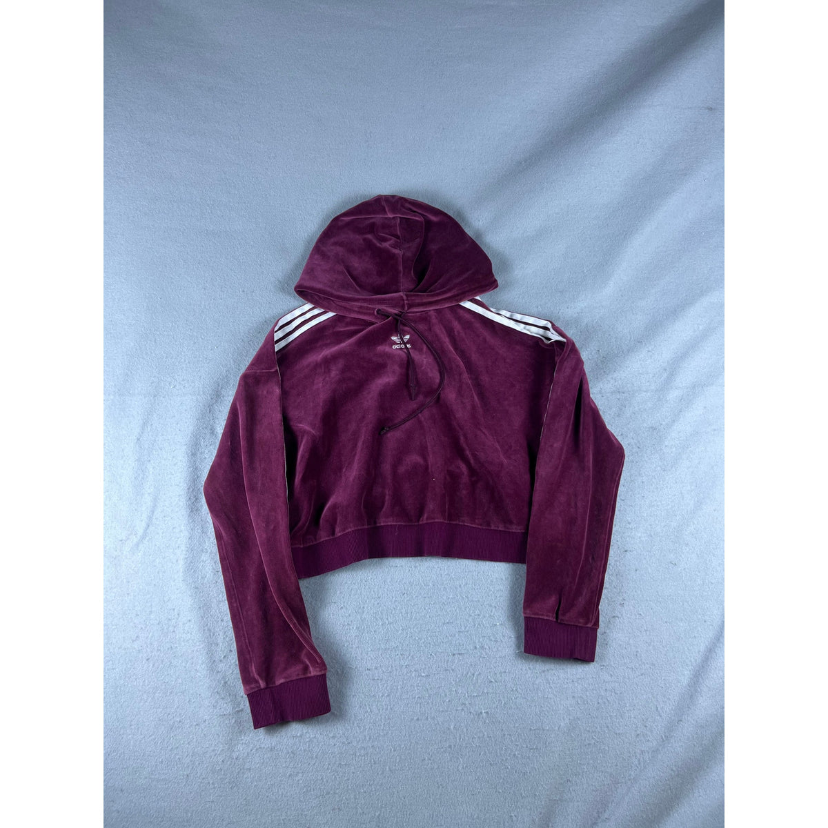 Y2K Adidas Velour Cropped Hoodie - 6