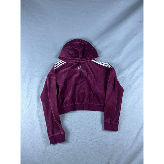 Y2K Adidas Velour Cropped Hoodie - 6