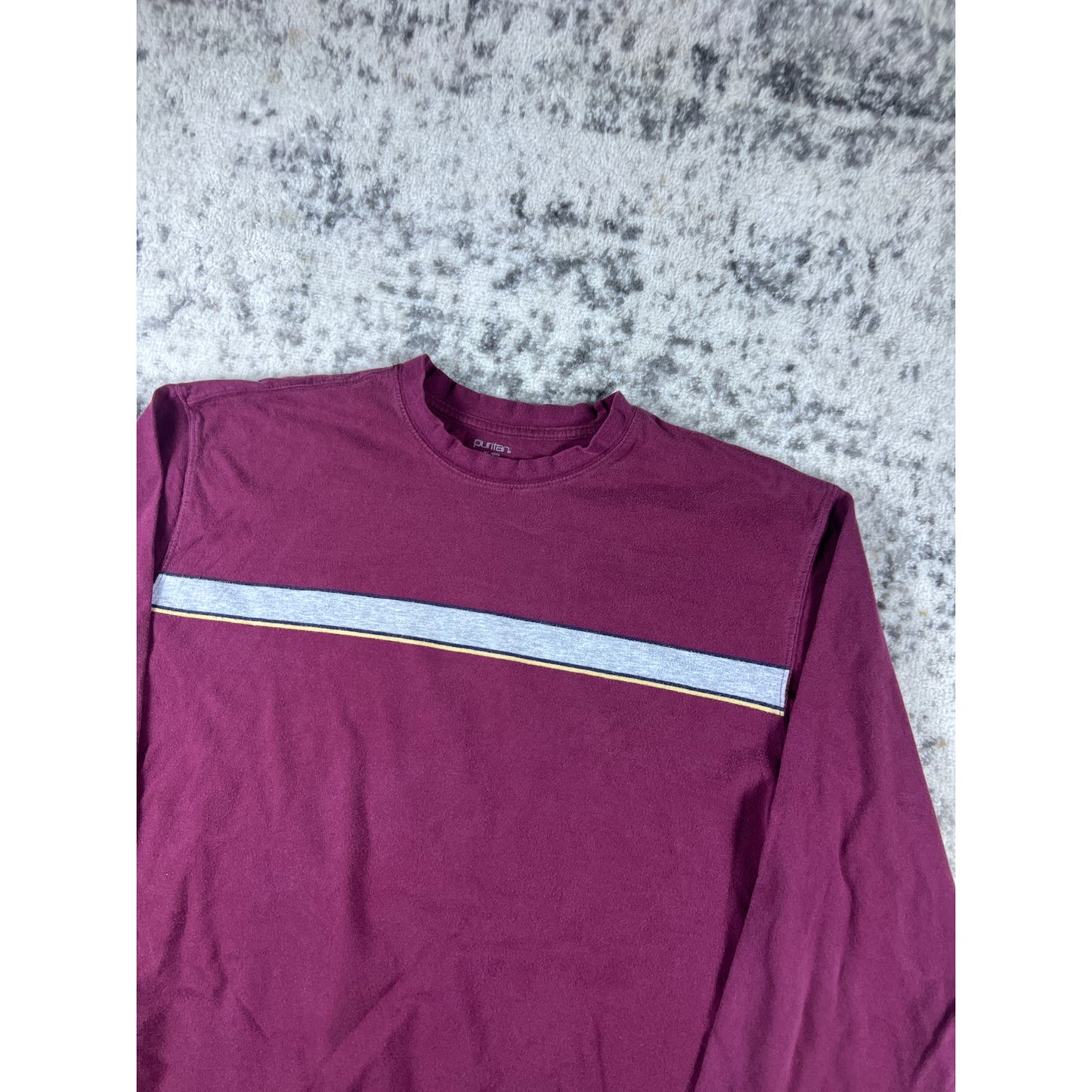 Vintage Red Stripped Longsleeve Shirt - XL