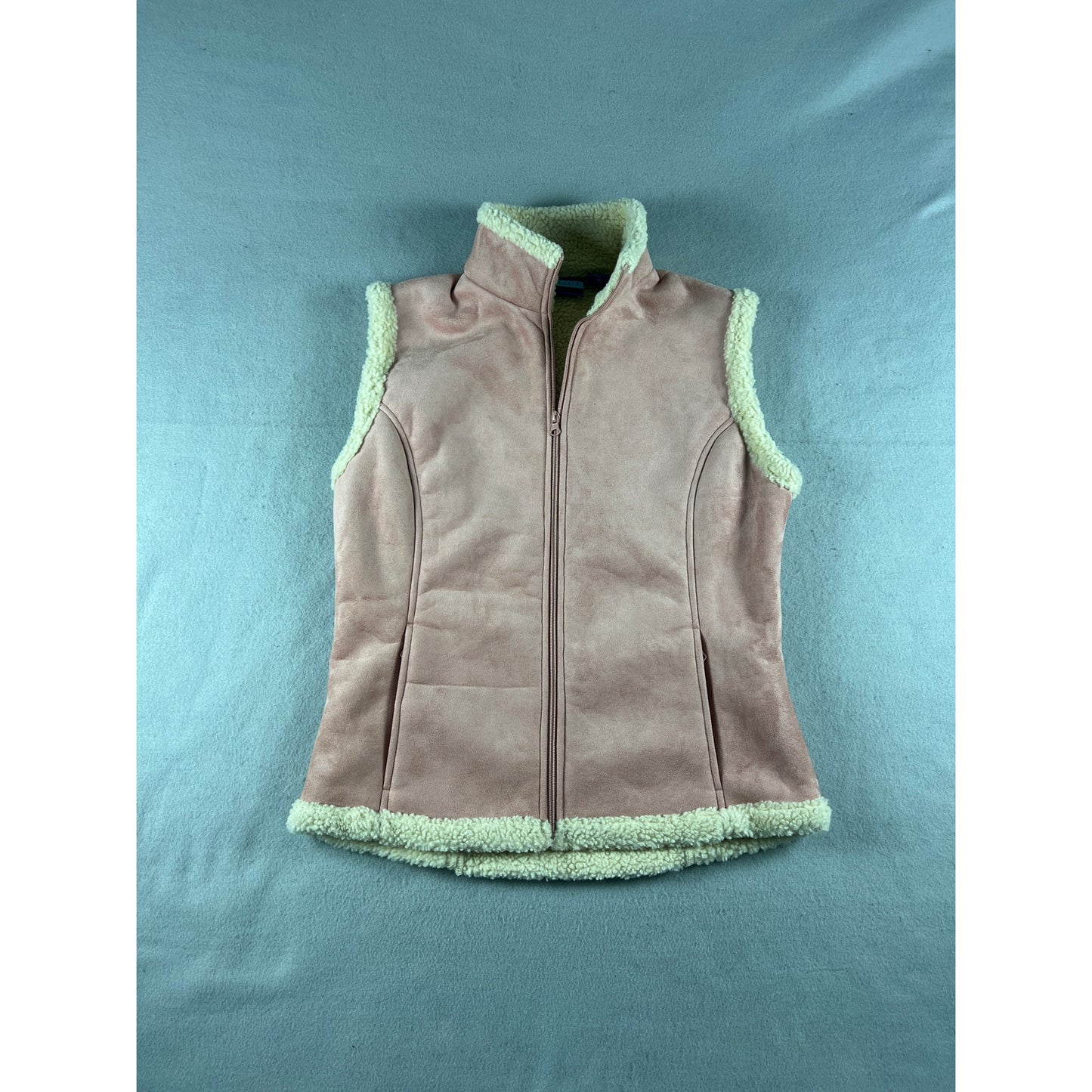 Nina Capri Sherpa Faux Suede Vest Womens - M