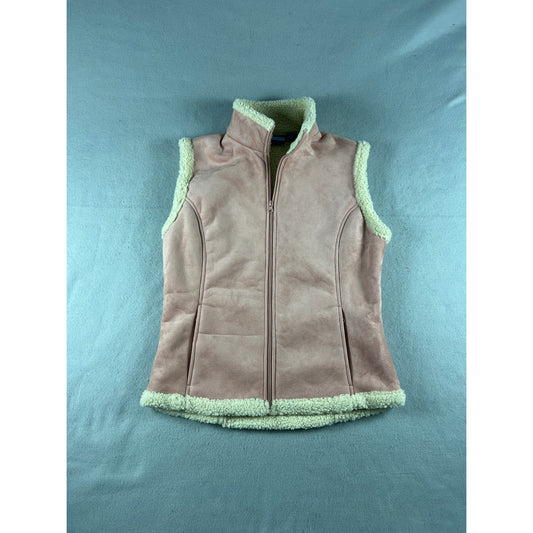Nina Capri Sherpa Faux Suede Vest Womens - M