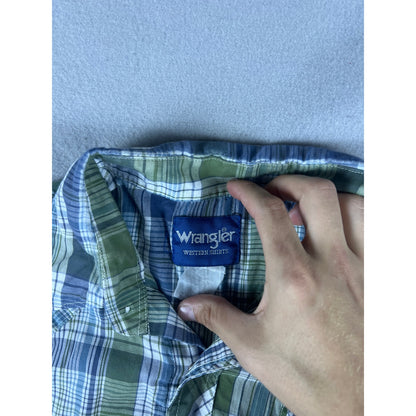 Wrangler Pearl Snap Western Shirt - L