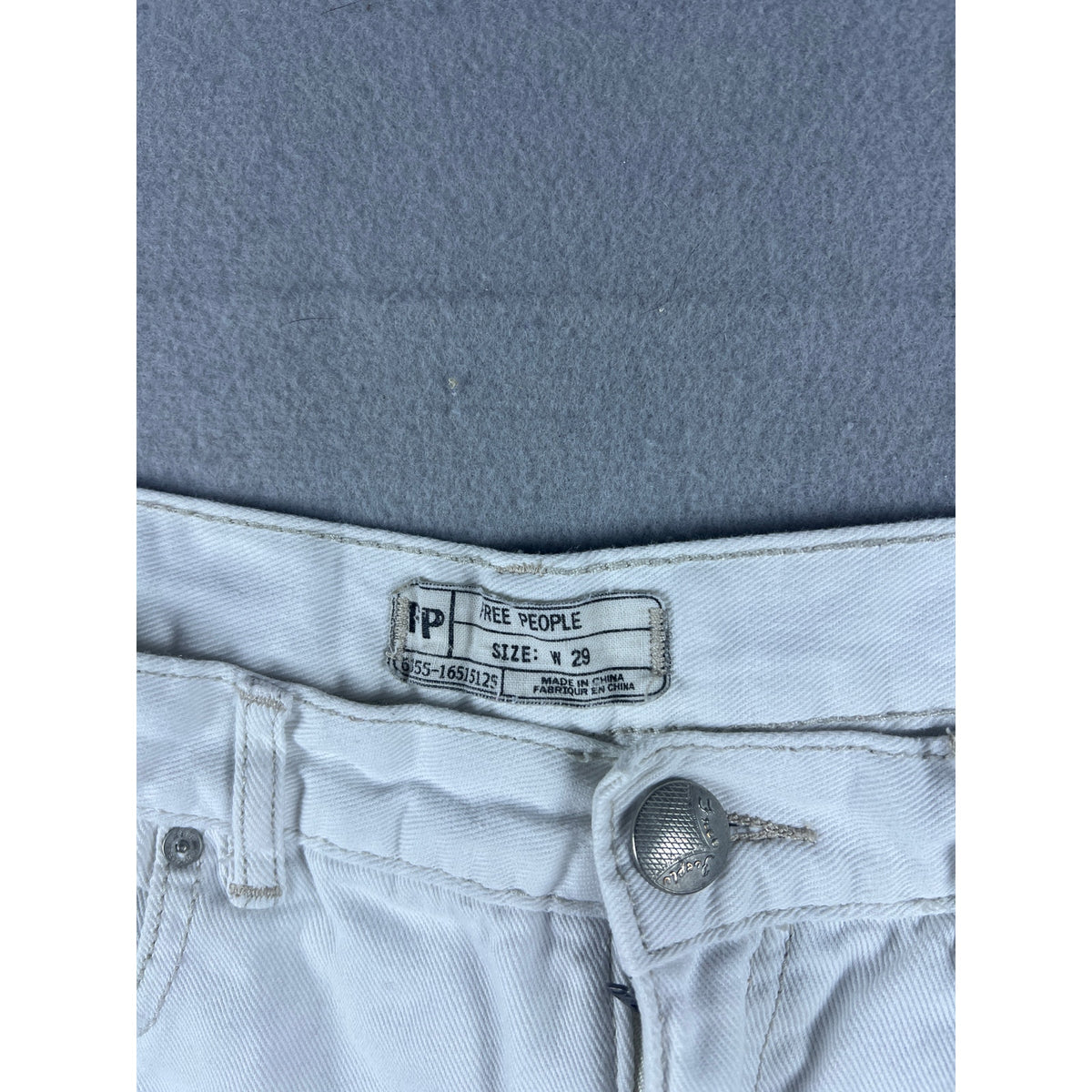 Free People Denim Cutoff Lace Trim Shorts - 29