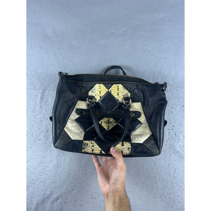 Vintage COACH Canyon Quilt Primrose Patchwork Satchel Exotic Embossed Leather