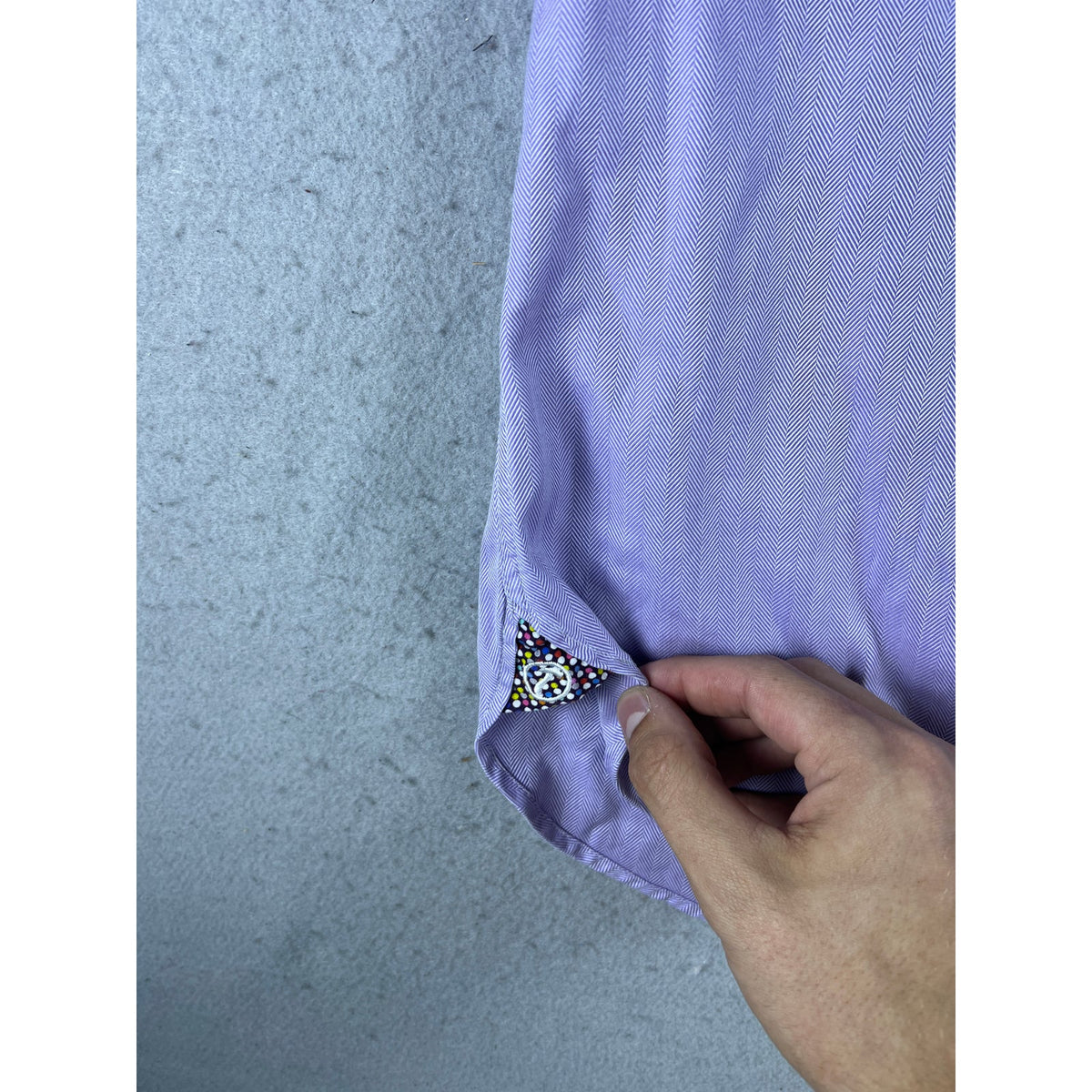 Hammer Made Herringbone Dress Shirt - 15.5
