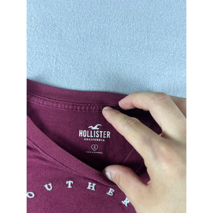 Hollister Spellout Logo T-Shirt - S