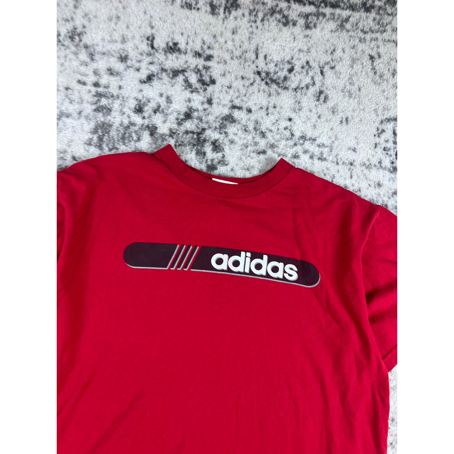 Vintage Adidas Red Spellout T-shirt - M