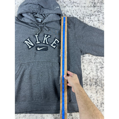 Vintage Nike Gray Spellout Hoodie - L