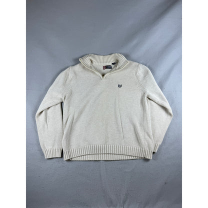 Chaps 1/4 Zip Preppy Sweater - M
