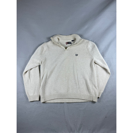 Chaps 1/4 Zip Preppy Sweater - M