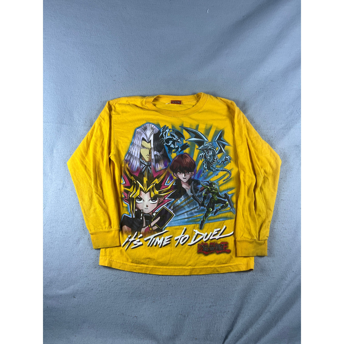 Vintage Yu-Gi-Oh It's Time To Duel T-Shirt Youth - L