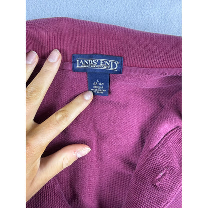 Lands End Sweater Polo Shirt - L