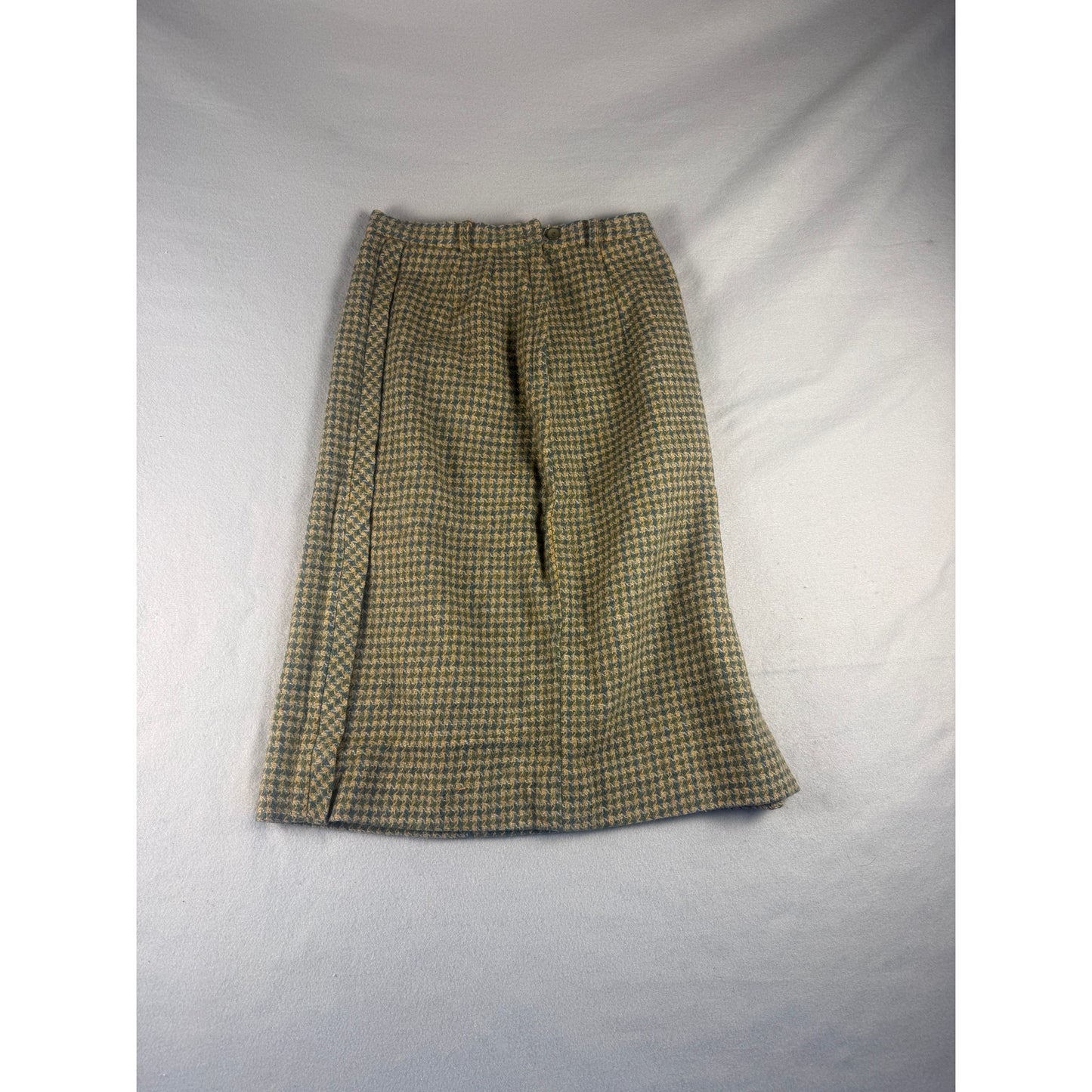 Vintage Houndstooth Tweed Skirt - S