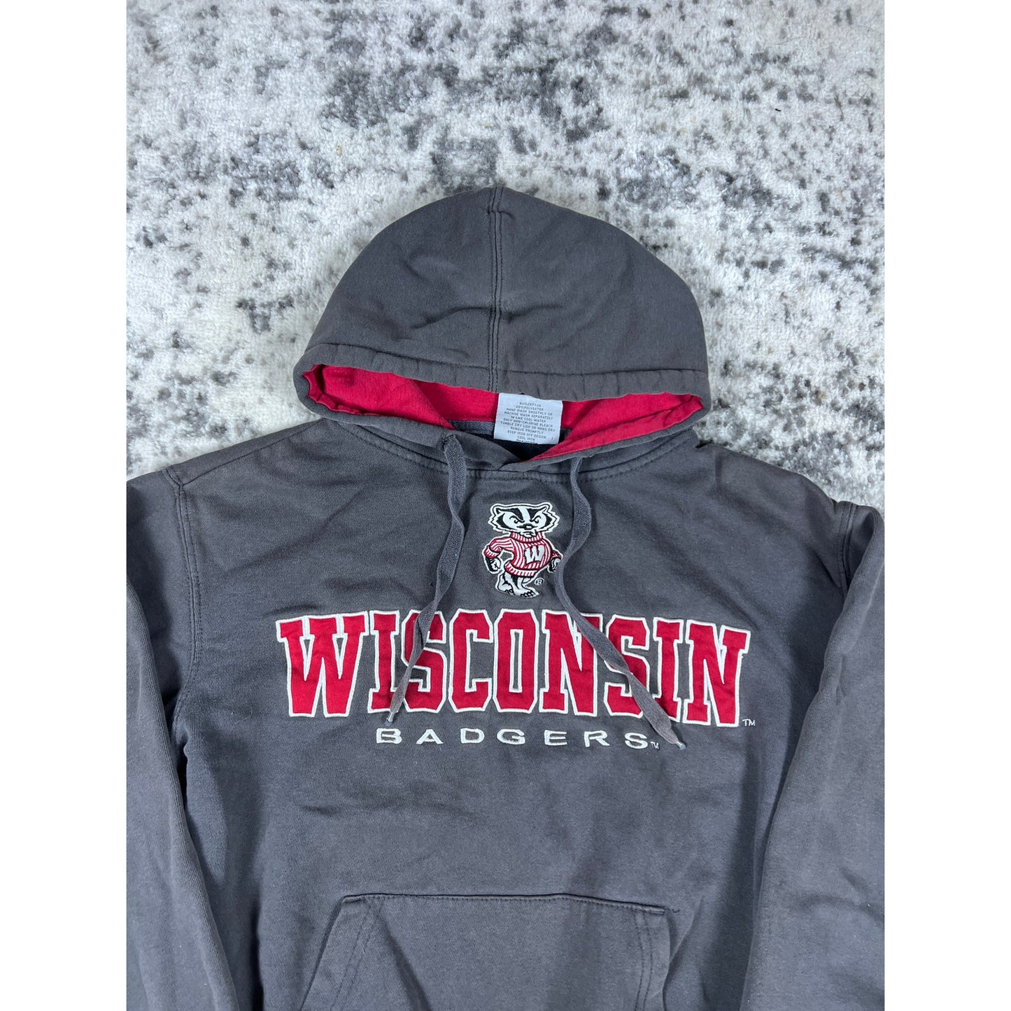 Grey Wisconsin Badgers Hoodie - S
