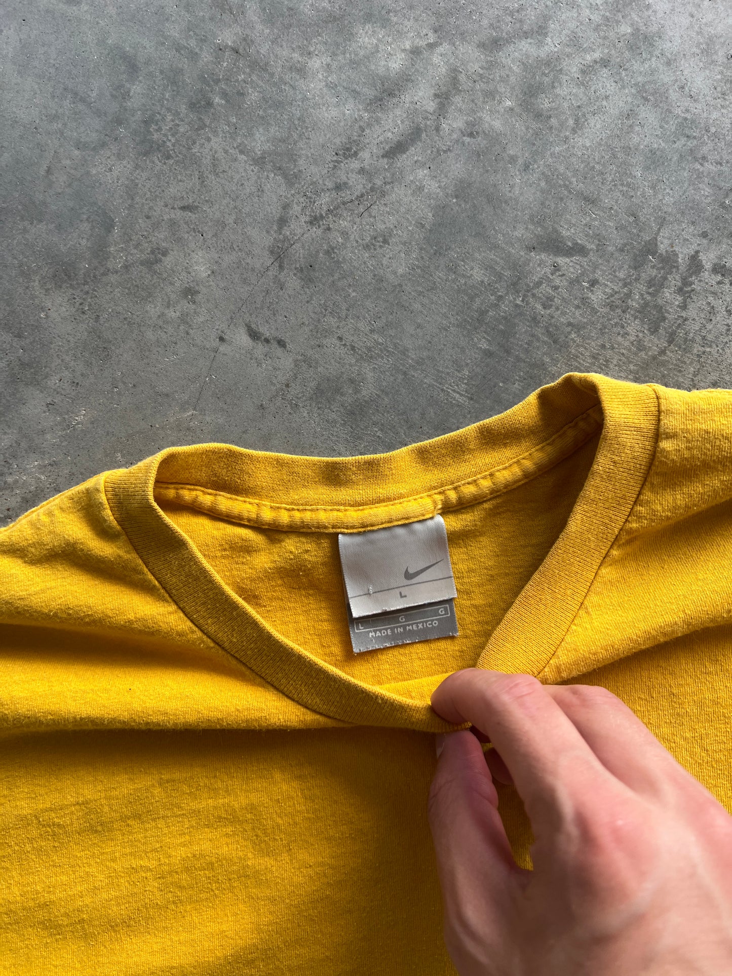 Vintage Dark Yellow Nike Swoosh Shirt - L