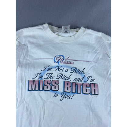 Vintage Y2K Girl Thing Miss Bitch T-Shirt - L