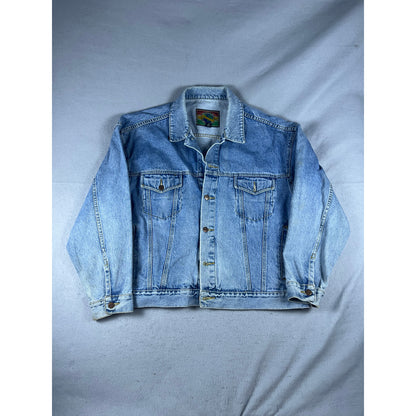 Vintage 90s Structure Denim Trucker Jacket - XL
