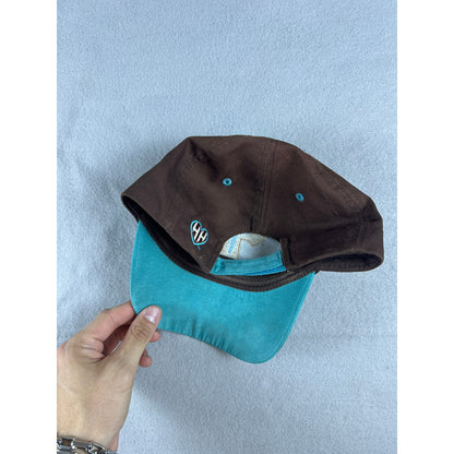 Y2k Embezzled Teal Blue Cross Hat