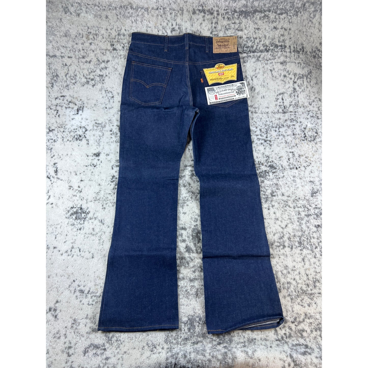 VTG 1981 Levi's 517-0217 Saddleman 36x33 Denim Jeans Boot Cut Bell Bottom USA