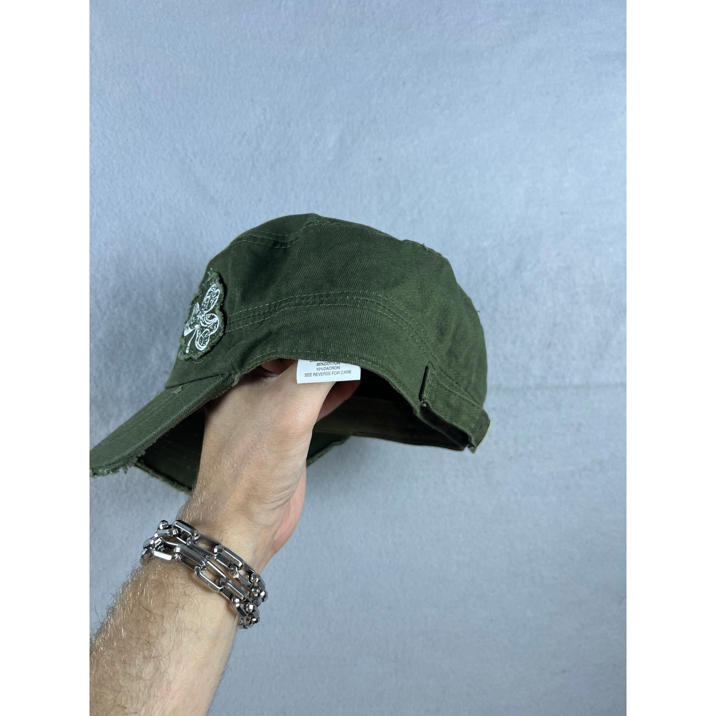 Vintage  Irish Shamrock Distressed Cadet Cap