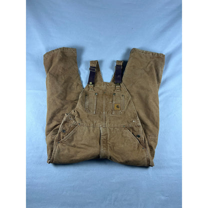 Carhartt Washed Duck Insulated Bib Overall - M