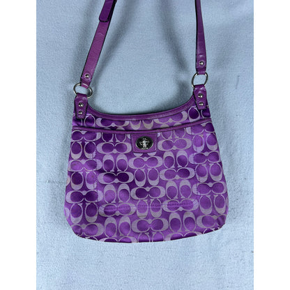 Coach Purple Signature C Getaway Shoulder Bag