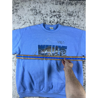 Vintage 90s Fishing Sweatshirt - XL