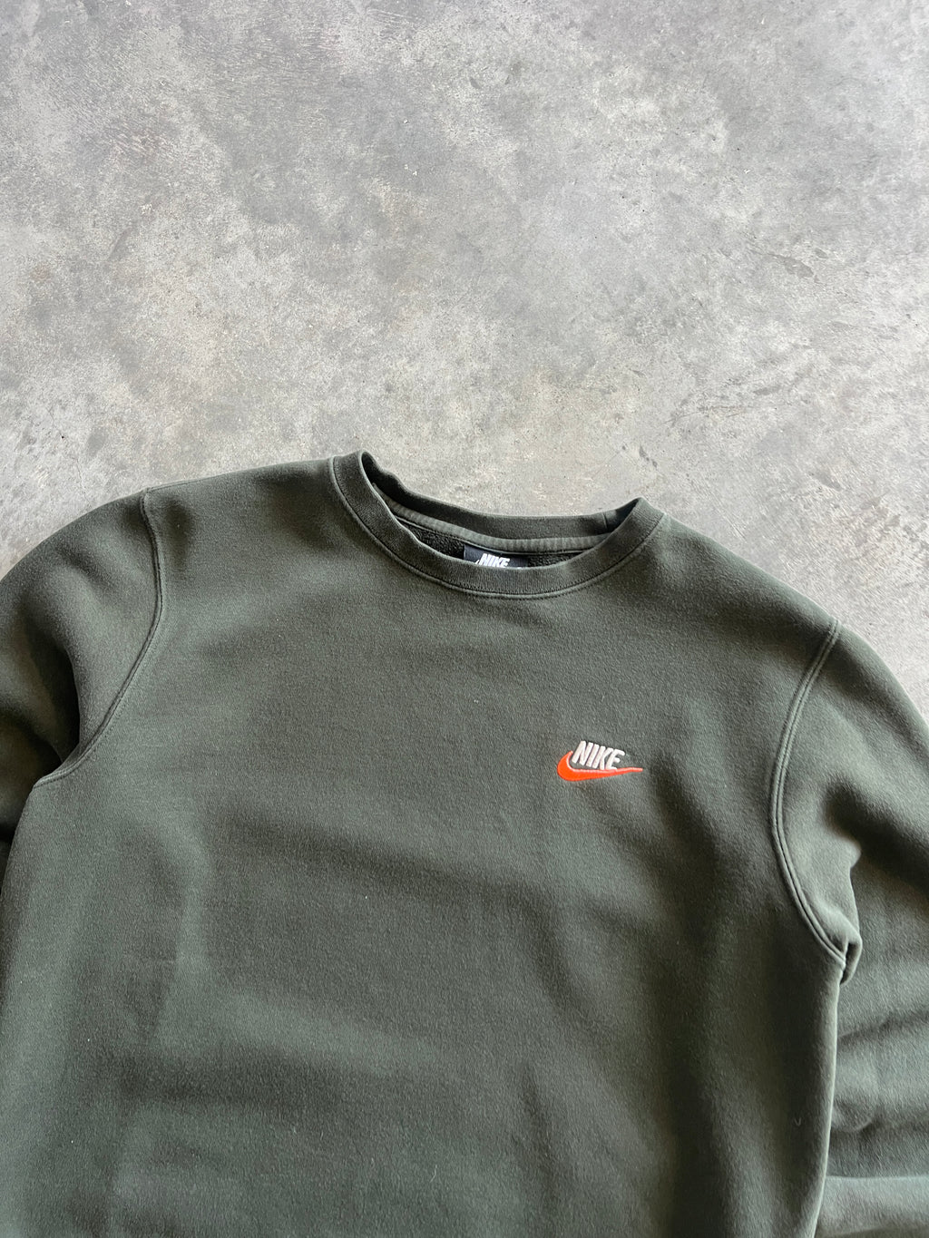 Vintage Dark Green Nike Spellout Crew - M