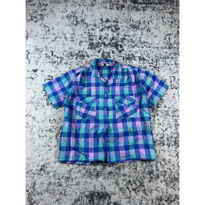 Vintage Madras Plaid Shirt - M
