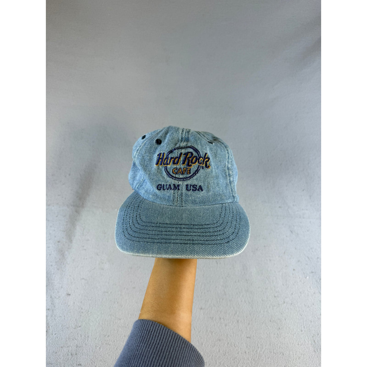 Vintage Hard Rock Cafe Guam USA Denim Hat - OS