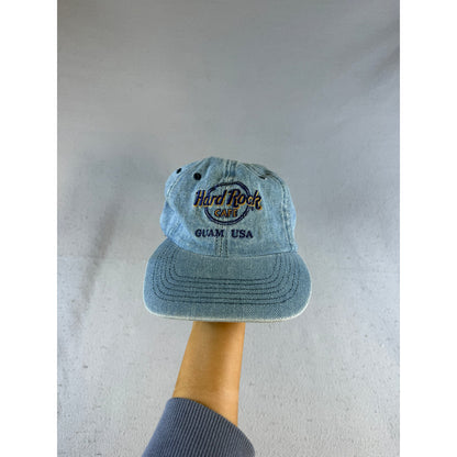 Vintage Hard Rock Cafe Guam USA Denim Hat - OS